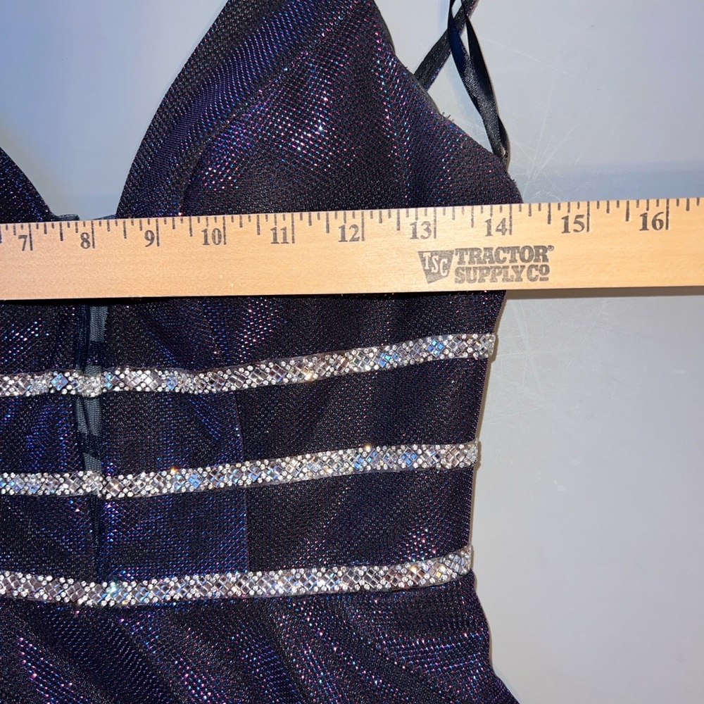 Narianna  Purple Prom Dress with Silver Accents XS - Picture 7 of 9